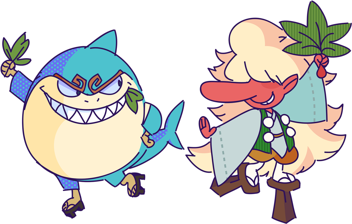 I've Been Doodling My Yokai Watch Team Because I Love - Cartoon Clipart (1280x824), Png Download