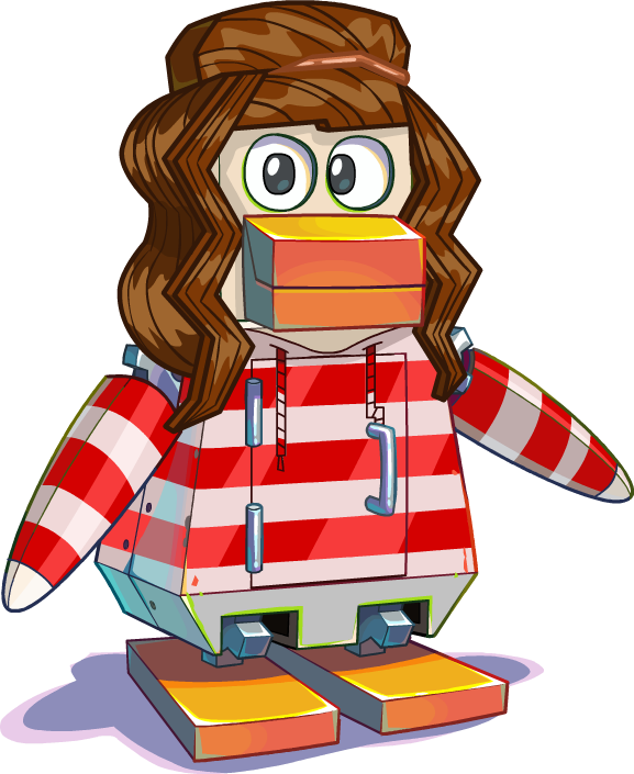 Meggbot - Club Penguin Halloween Bot Clipart (577x705), Png Download