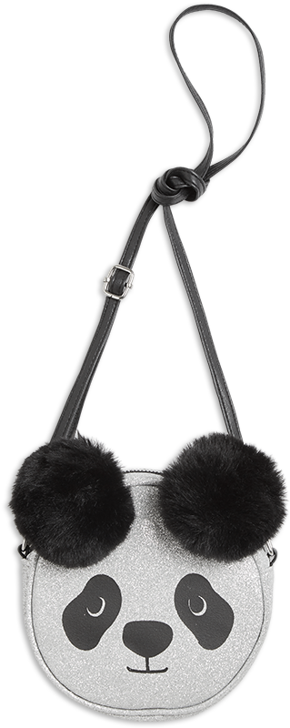 Glitter Panda Bag Black - Earrings Clipart (888x888), Png Download