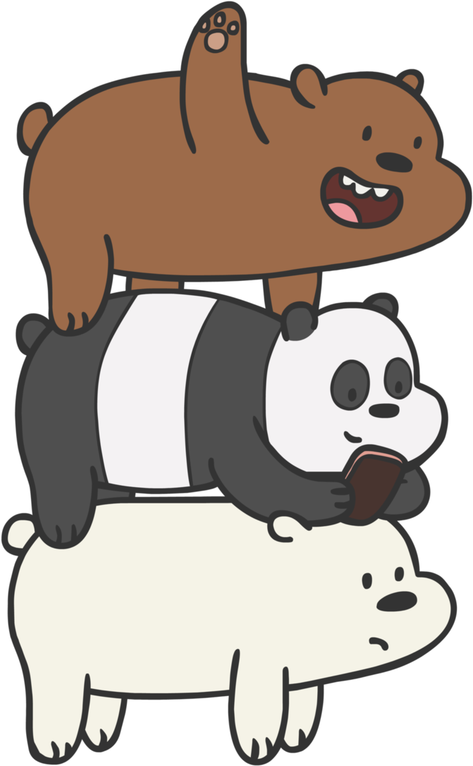 We Bare Bears Bear By Dogtorwho On - We Bear Bears Stack Clipart (699x1143), Png Download