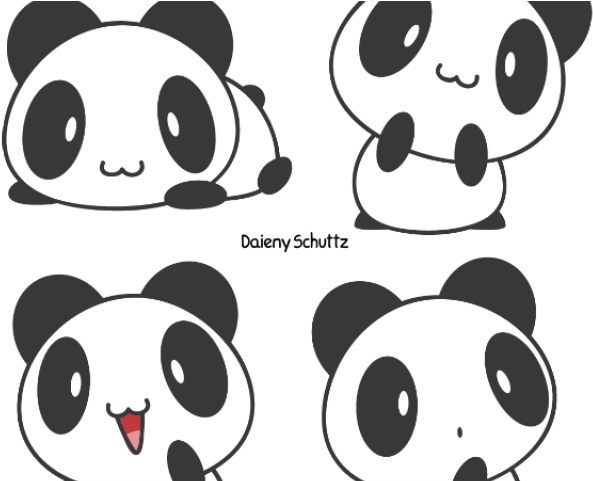How To Draw A Chibi Panda - Draw A Cartoon Panda Clipart (640x480), Png Download