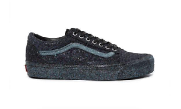 vans sparkle black