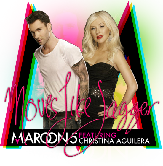 Maroon 5 Featuring Christina Aguilera - Moves Like Jagger Maroon 5 Featurin  Ft Christina Aguilera Clipart - Large Size Png Image - PikPng