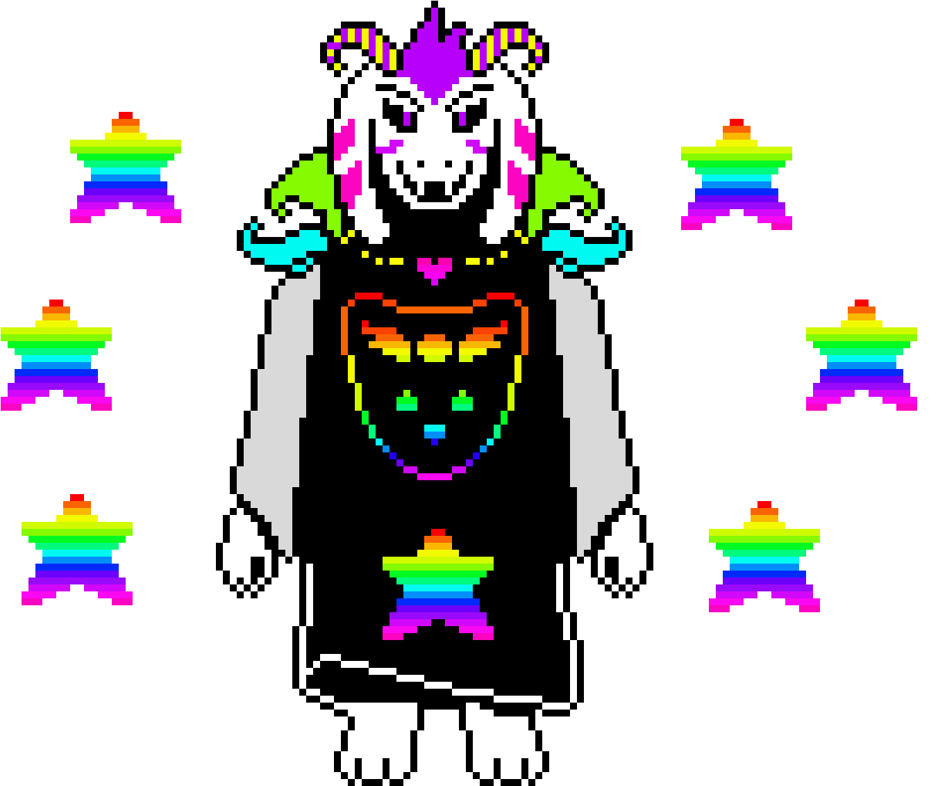 Asriel Dreemurr (battle Sprite) - Undertale Asriel Dreemurr Sprite Clipart (1370x1140), Png Download