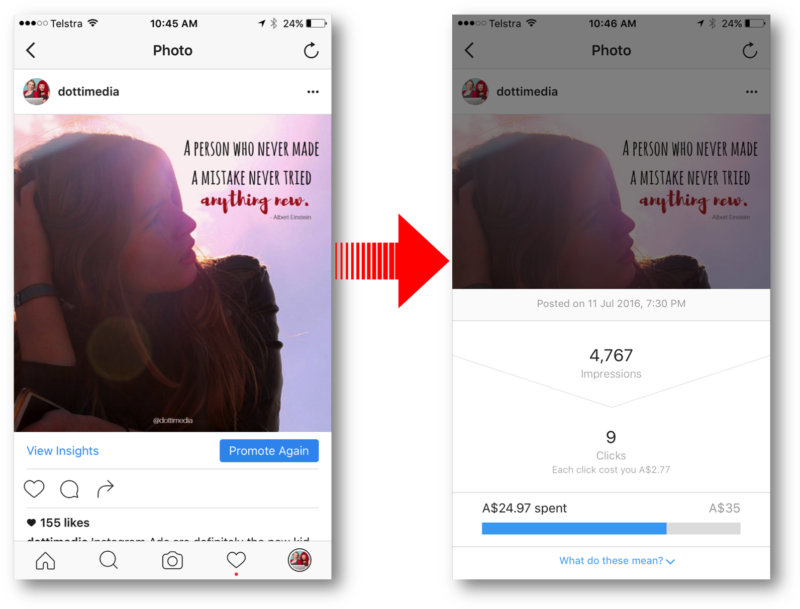 How To Create Instagram Ads Within The Instagram App - Create Instagram Ads On App Clipart (1603x1222), Png Download