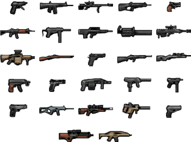 Drawn Gun Pixel Art - Gun Sprite Pixel Art Clipart (640x480), Png Download