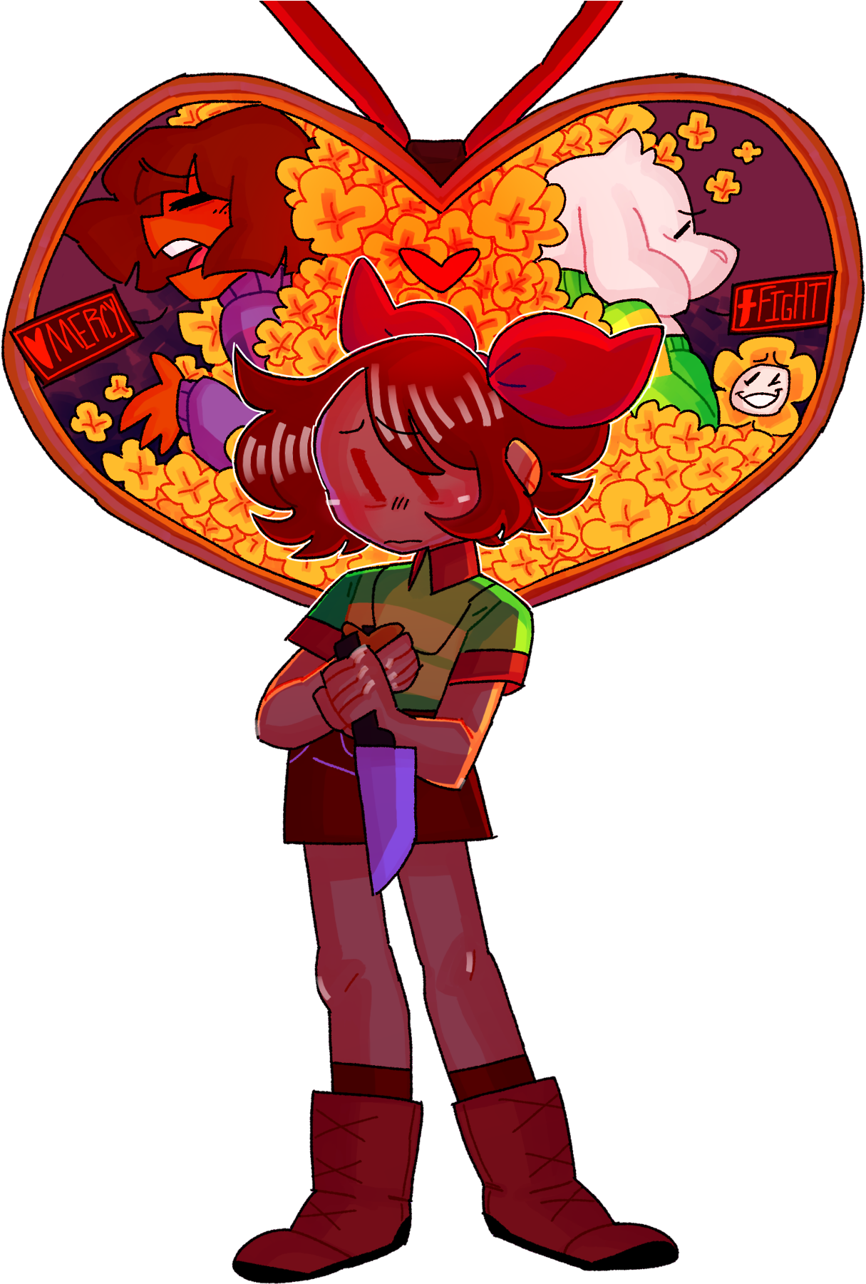 Undertale Frisk Ut Asriel Dreemurr Chara Dreemurr Doodles - Undertale Chara Clipart (1280x1831), Png Download