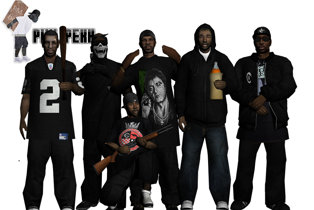 Gang Skins Gta Sa Clipart (1023x672), Png Download