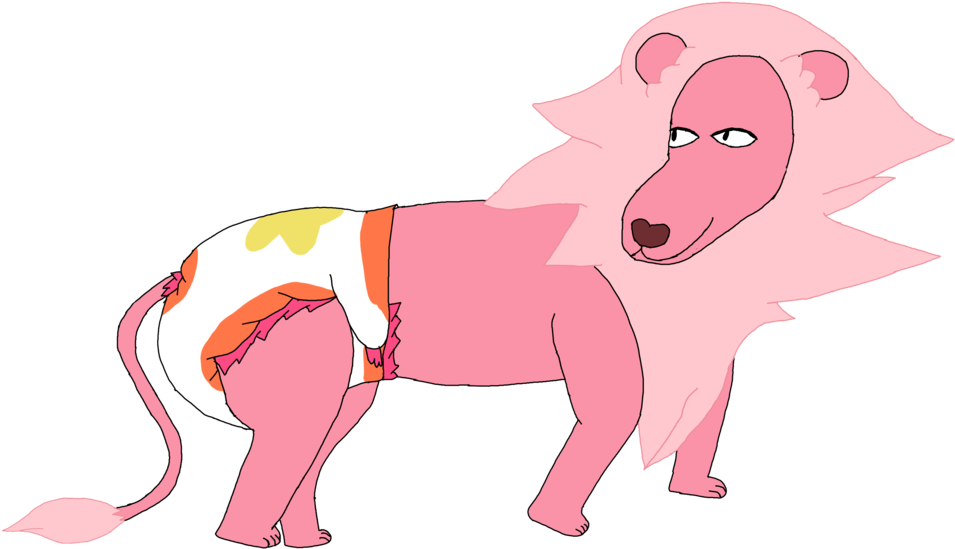 Cute Steven Universe Lion Fan Art - Steven Universe Pink Diamond Ship Clipart (1024x628), Png Download