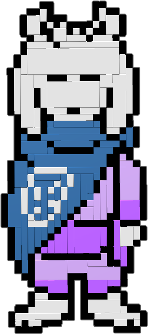 For Ut Lovers And Dreemurr Reborn Fans - Pixel Art Undertale Toriel Clipart (768x768), Png Download