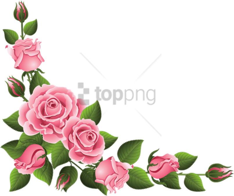 Free Png Rose Fleur Png Image With Transparent Background Rose Flower Border Design Clipart Large Size Png Image Pikpng