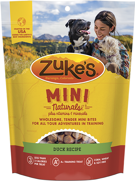 Zukes Duck Mini Naturals Dog Treats - Zukes Training Treats Clipart (592x739), Png Download