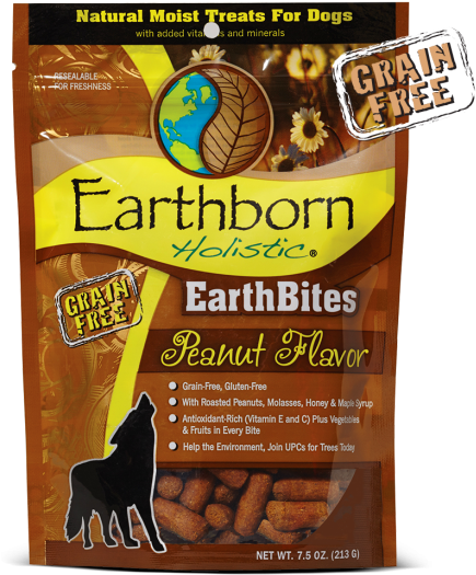 Earthborn Dog Treats Earthbites - Earthborn Holistic Dog Treats Peanut Clipart (520x593), Png Download