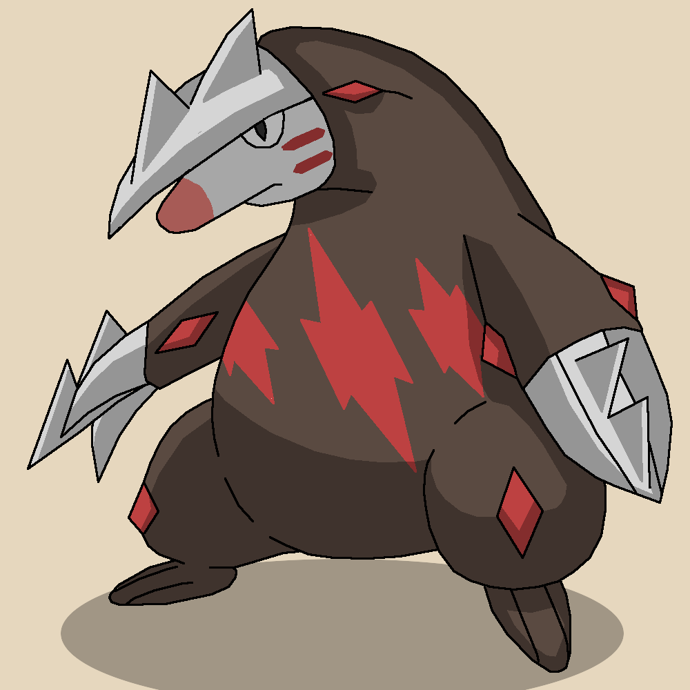 Flamey's Excadrill Transformation Part - Cartoon Clipart (1000x1000), Png Download