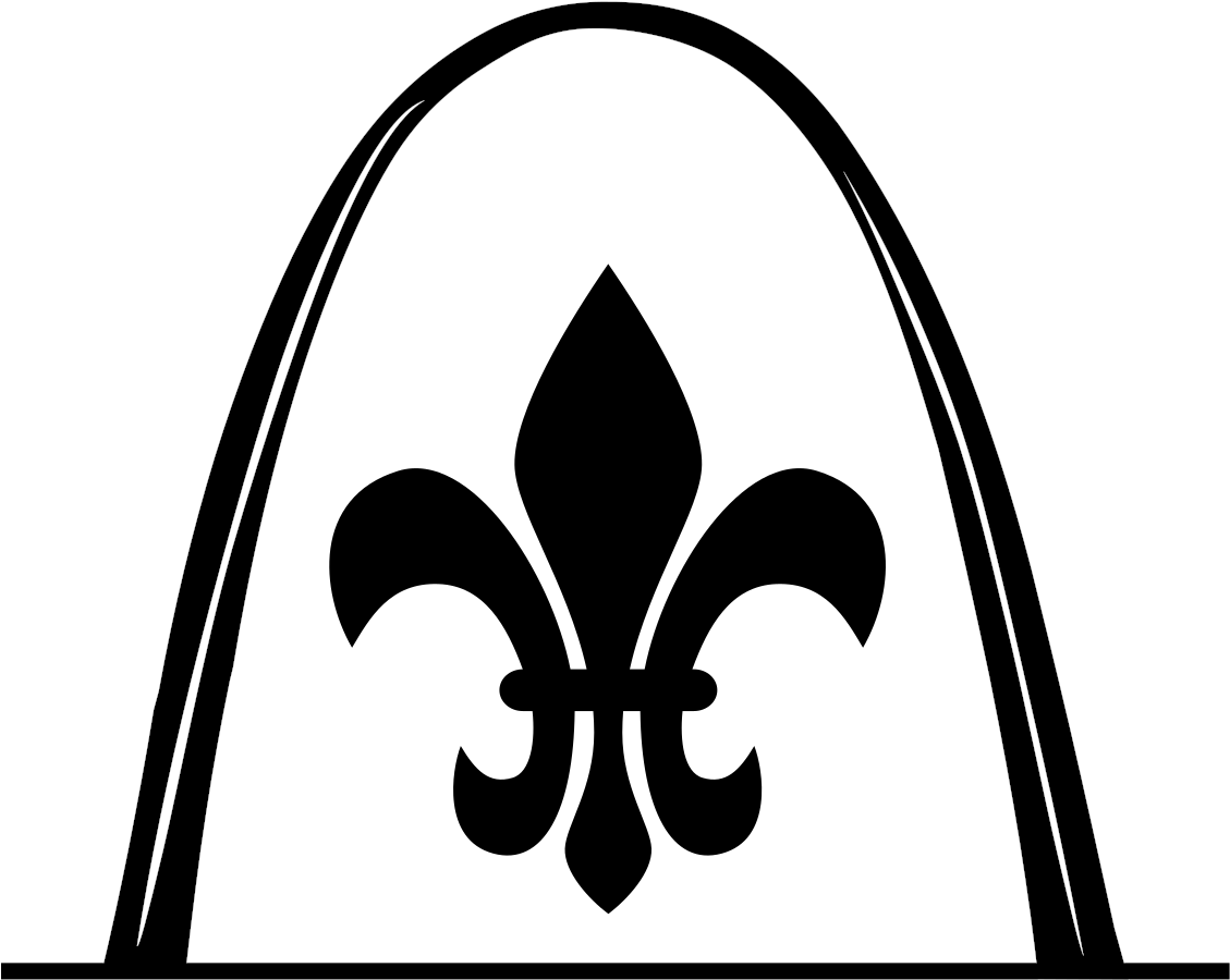 Fleur De Arch - St Louis Arch Logo Clipart (1280x995), Png Download