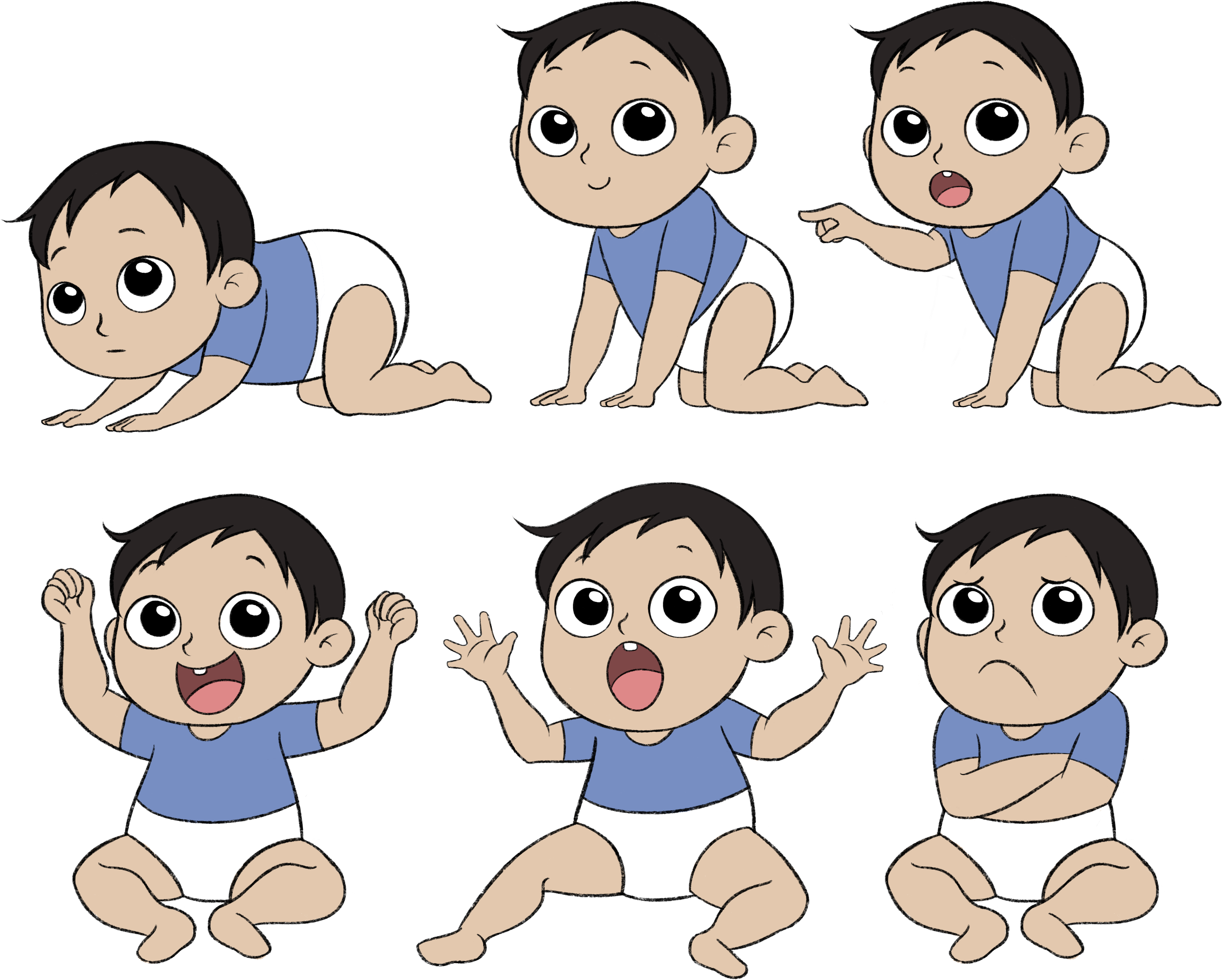 Eg2 Hl Babyposefinal - Cartoon Clipart (3965x3181), Png Download