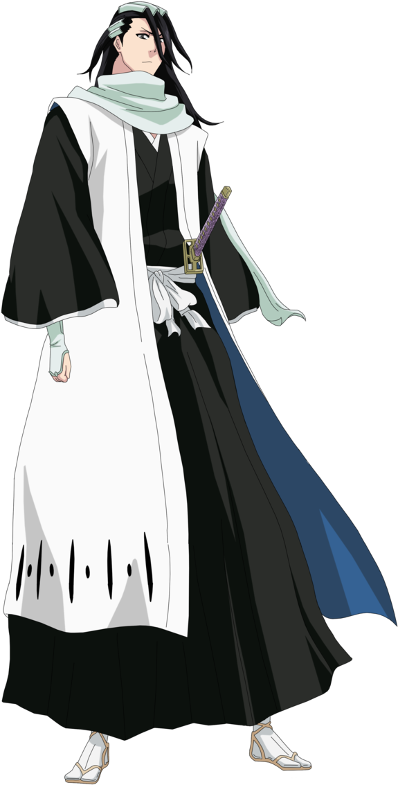 Byakuya Png - Byakuya Kuchiki Full Body Clipart (682x1171), Png Download