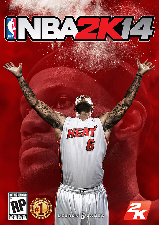 Nba 2k14 Cover Lebron James Clipart (762x762), Png Download