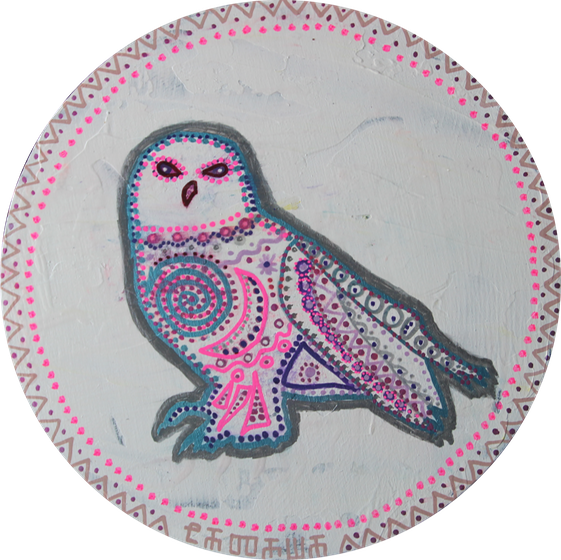 Snowy Owl - Embroidery Clipart (561x560), Png Download