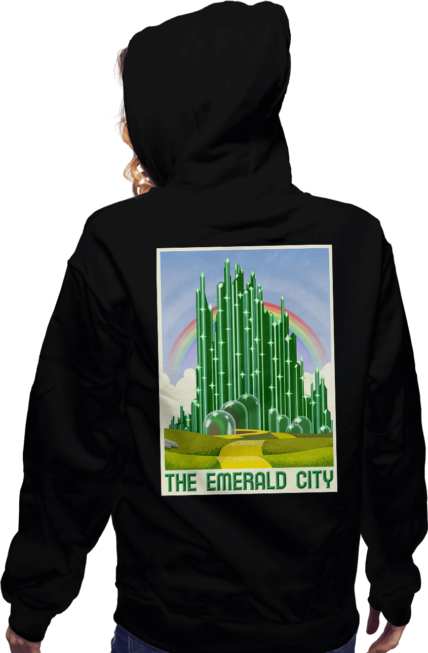 Visit The Emerald City - Hoodie Clipart (930x1294), Png Download