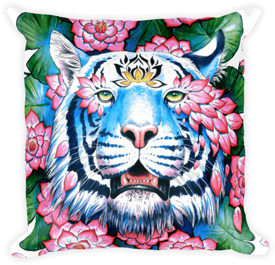 Clip Transparent Bohemian Drawing Tapestry - Fantasy Tiger Painting - Png Download (600x600), Png Download