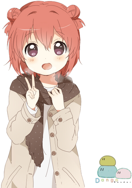 Akaza Akari In Winter Coat - Cute Akari Yuru Yuri Clipart (550x711), Png Download