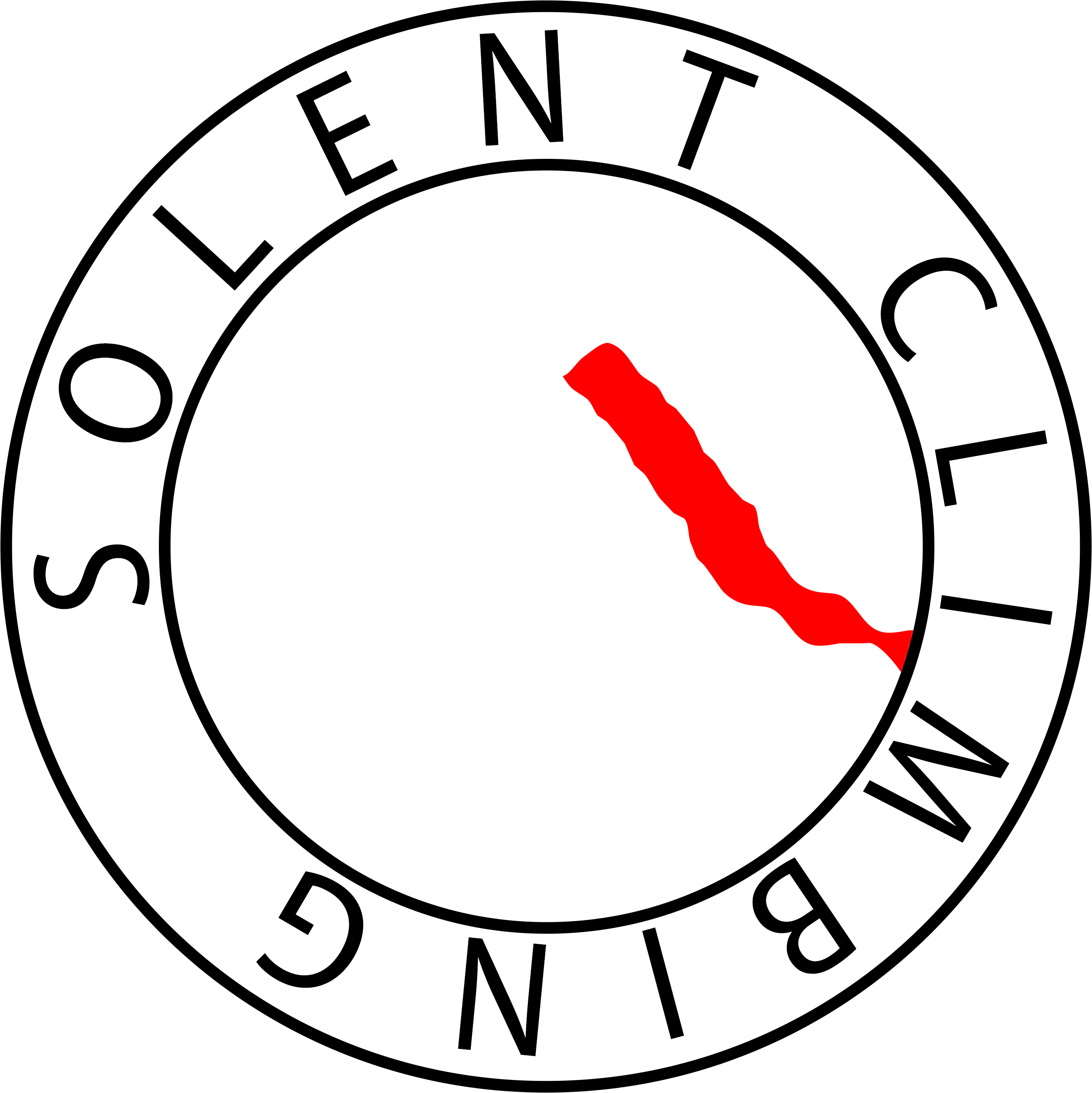 Team Solent Climbing - Circle Clipart (2598x2601), Png Download