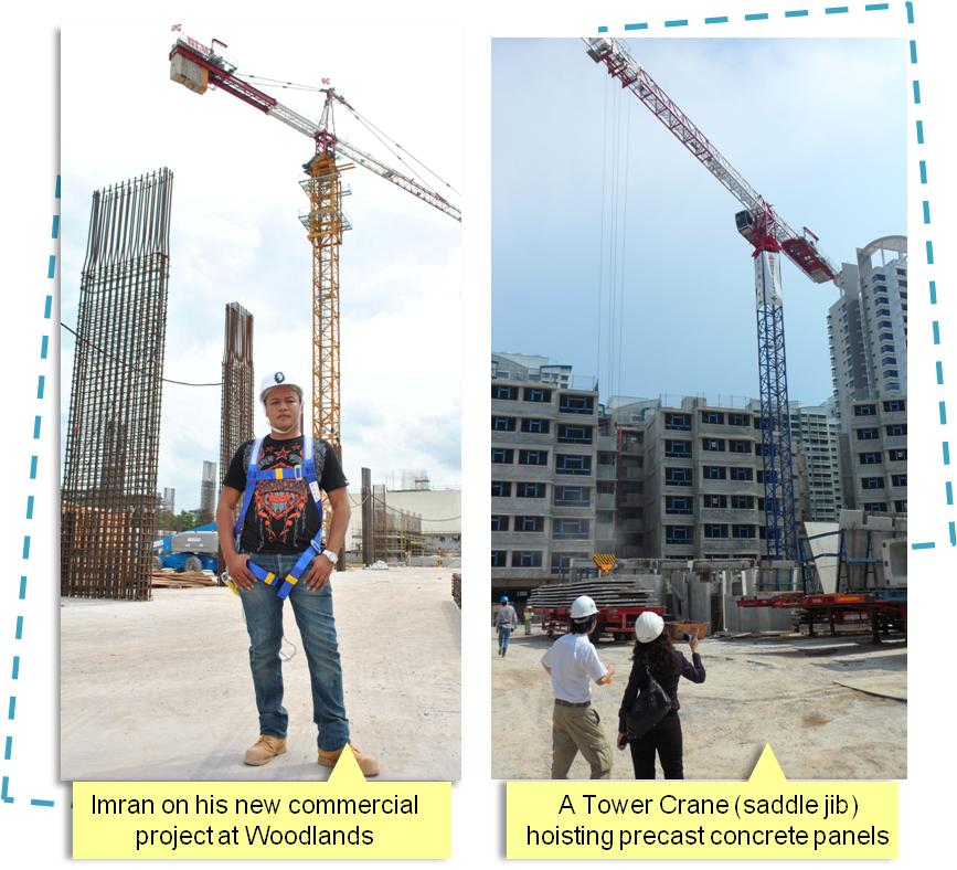 Imran On His New Commercial Project At Woodlands - Crane Operator Salary Singapore Clipart (867x788), Png Download