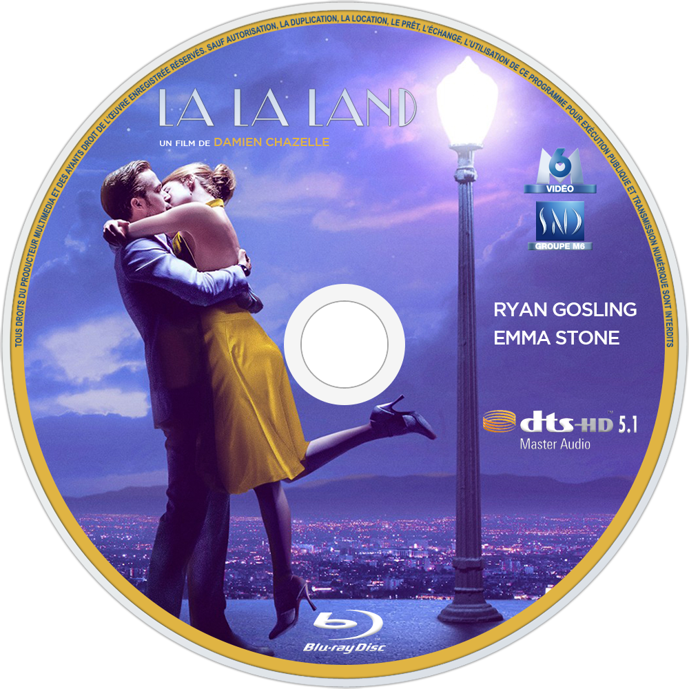 La La Land Bluray Disc Image - La La Land Label Clipart (1000x1000), Png Download