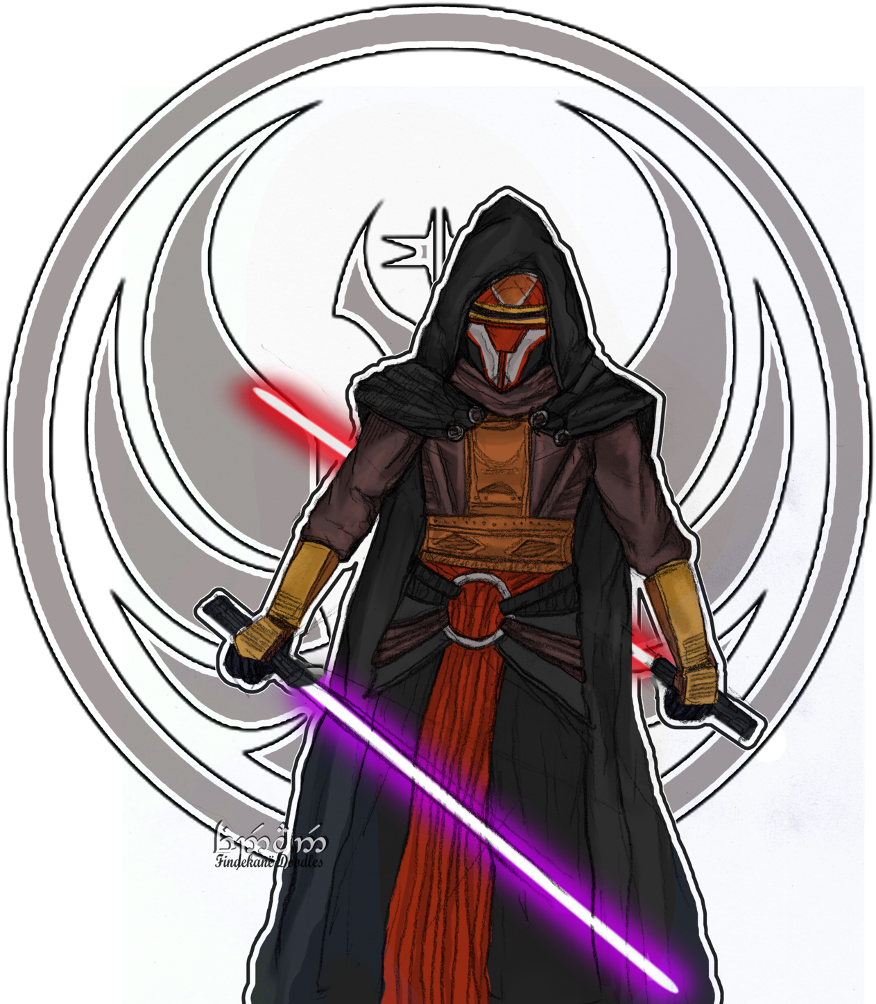 Kotor 1 Revan Darth Revan Tag - Illustration Clipart (1280x1466), Png Download