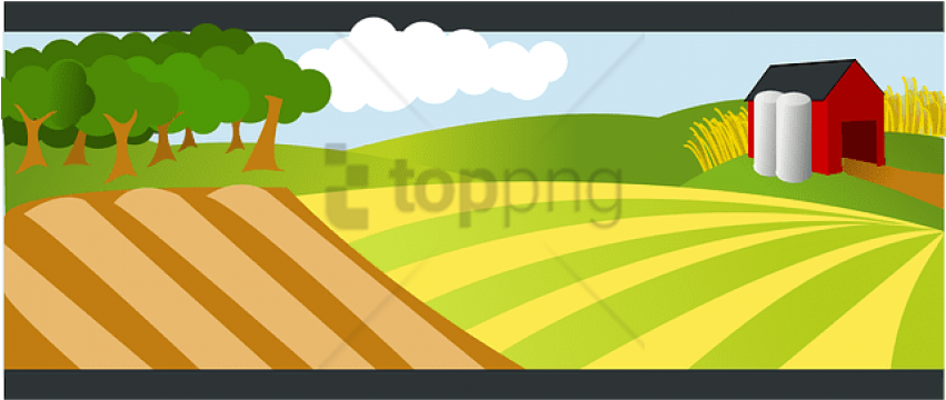 Free Png Farmland Png Png Image With Transparent Background - Clip Art Farm Land (850x425), Png Download