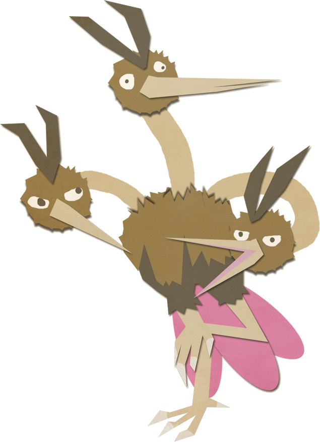 View Dodrio , - Cartoon Clipart (635x877), Png Download