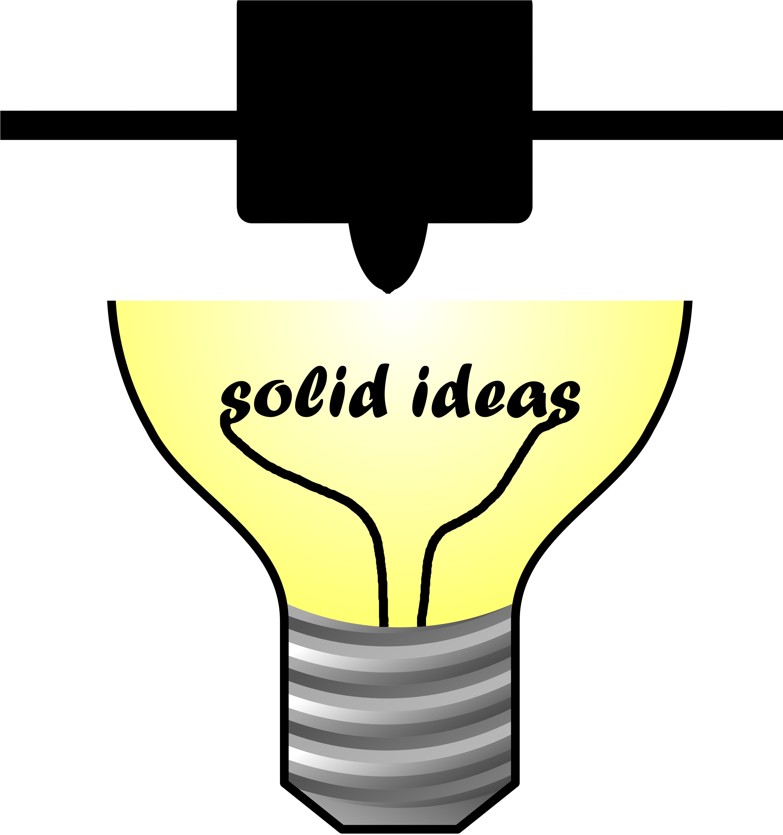 Solid Border Png , Png Download - Light Bulb Clipart Transparent Background (2632x2805), Png Download
