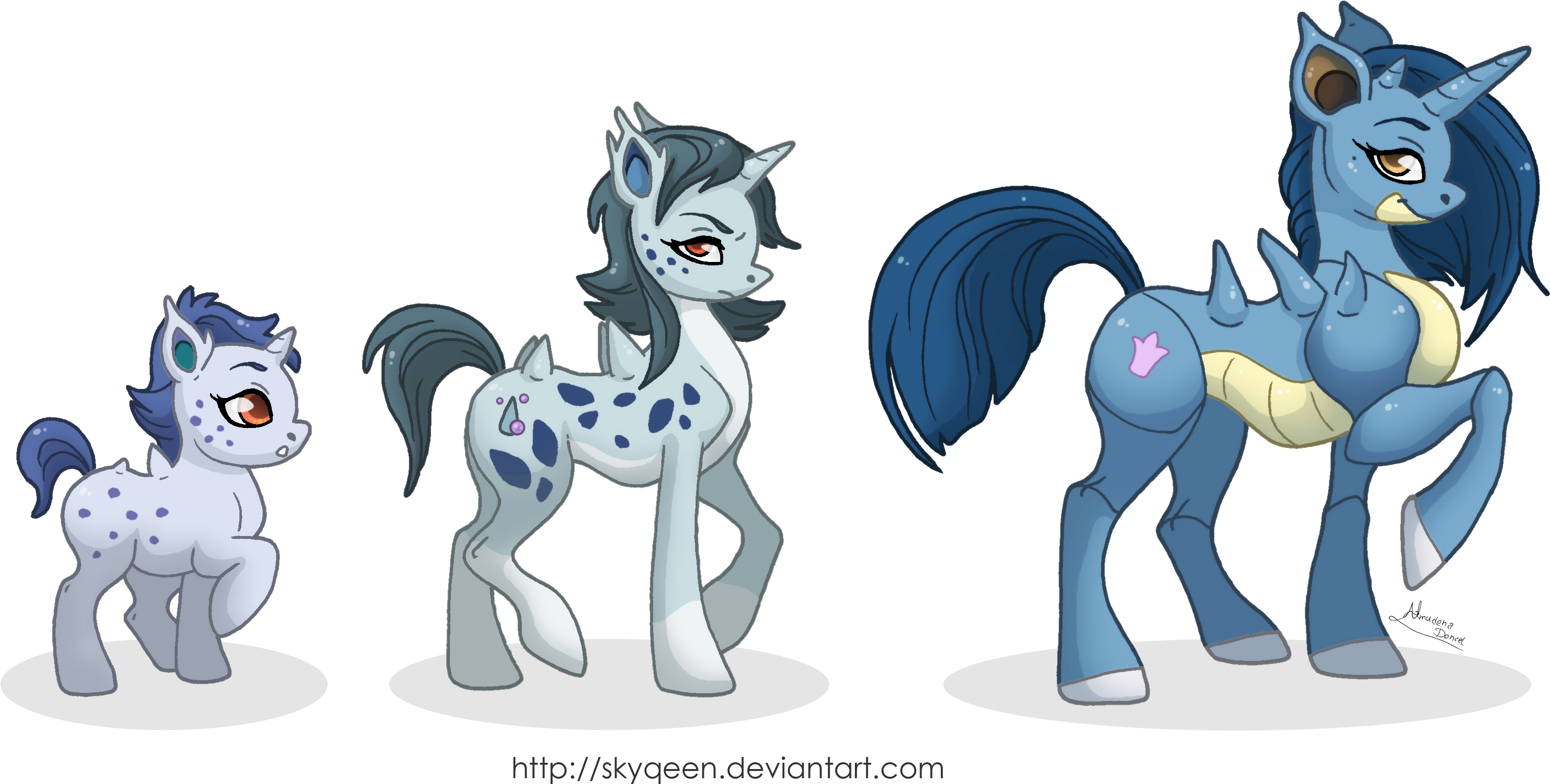 Pokemon Unicorn Evolution Clipart (3570x1952), Png Download