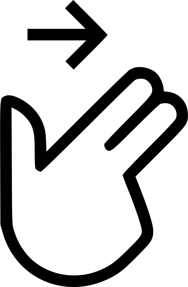 Png File - Two Finger Swipe Clipart (642x980), Png Download