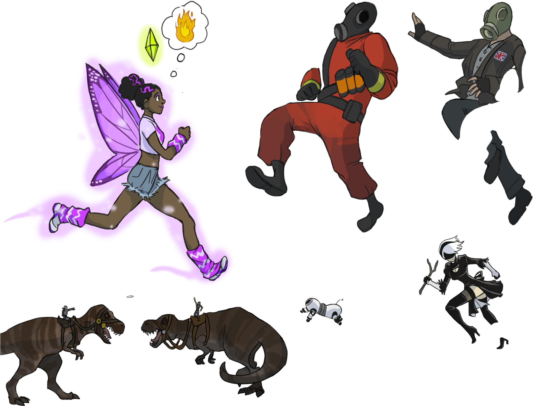 Pyro Is Male Confirmed - Steam Summer Sale 2017 Stickers Reference Clipart (2226x1741), Png Download