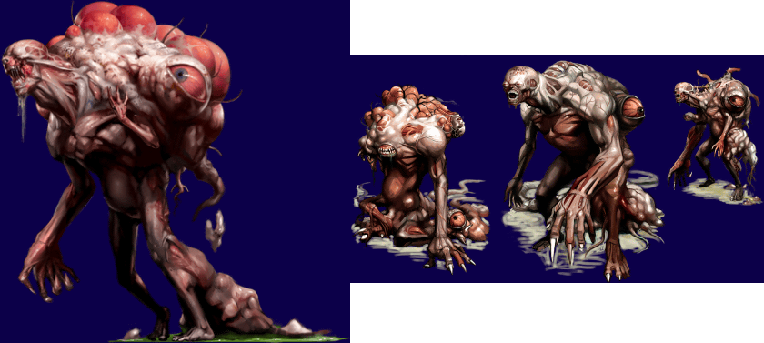 Beta Materials From Past Related Titles - Resident Evil G Adult Clipart (840x377), Png Download