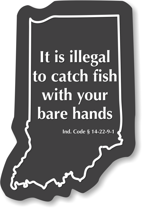 Indiana Fishing Regulations Novelty Sign - Iomega Clipart (546x800), Png Download