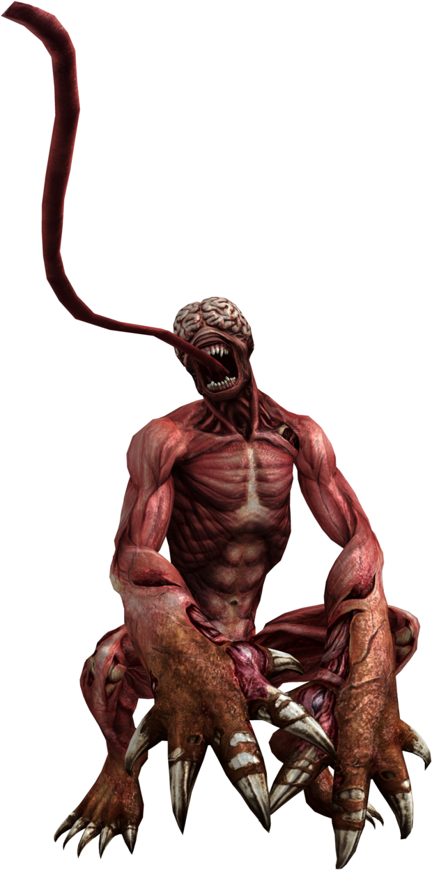 En La Primera Entrega De La Saga, El Villano/traidor - Resident Evil 0 Licker Clipart (635x1259), Png Download