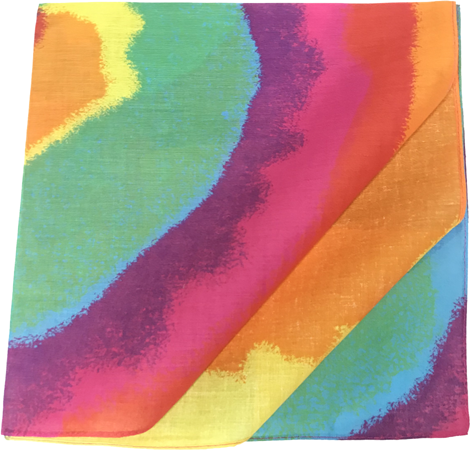 Bandanas Bright Tye-dye - Visual Arts Clipart (1000x993), Png Download