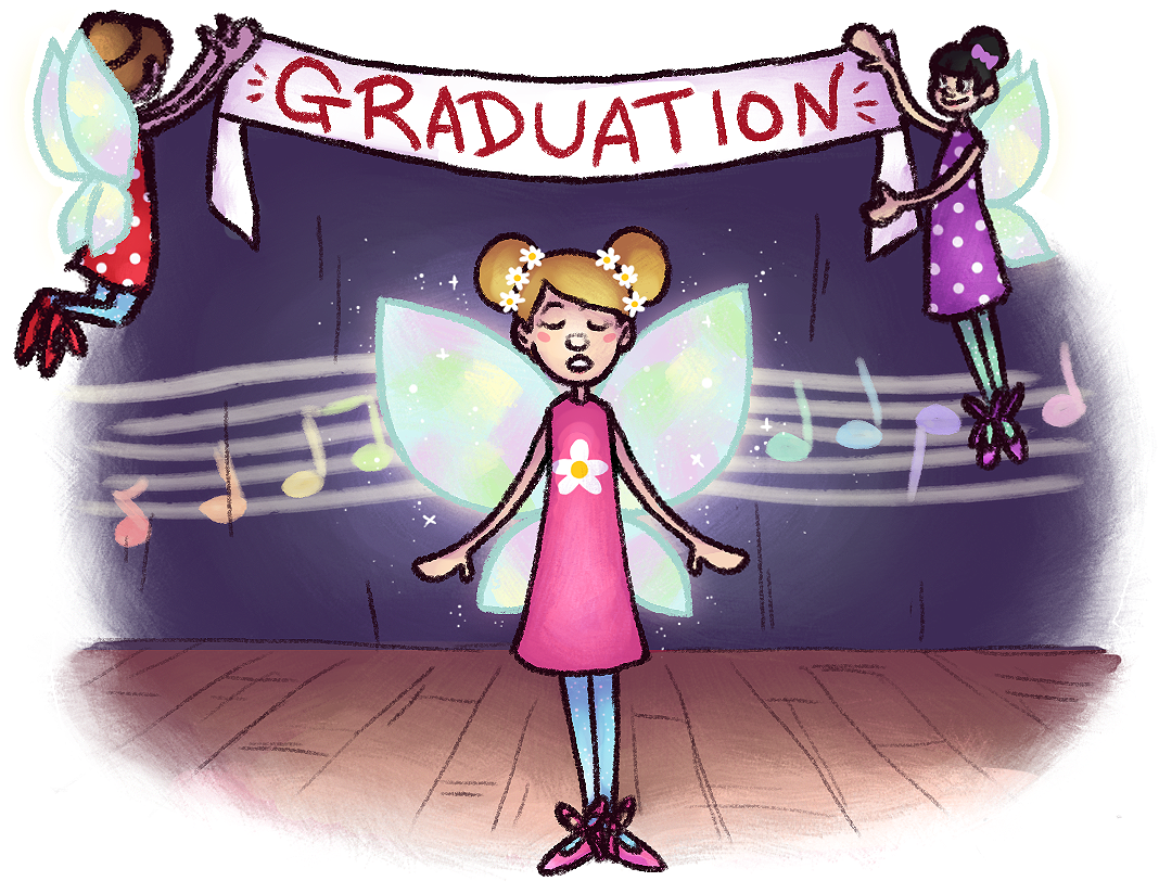 Evie Bee, Ali May And Jojo Were Busy Decorating When - Cartoon Clipart (1068x824), Png Download