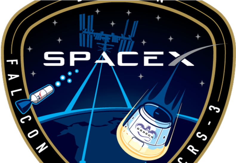 Spacex International Space Station Resupply Mission - Crs 3 Patch Clipart (820x547), Png Download