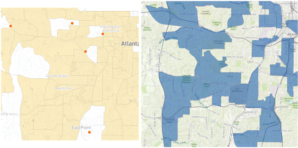 By Merely Overlaying The Map Of Opportunity Zones Onto - Atlas Clipart (1200x608), Png Download