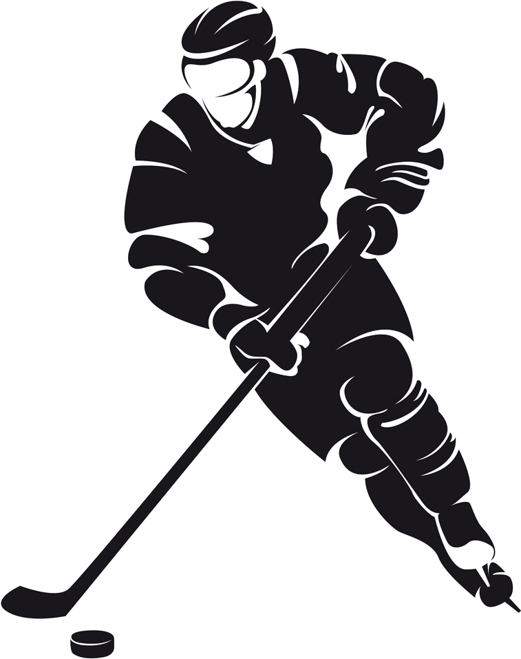 Ice Hockey Png Images - Ice Hockey Clipart Black And White Transparent Png (833x1000), Png Download