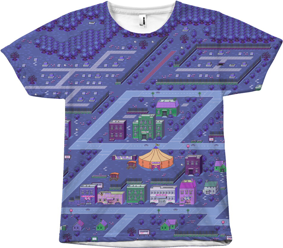 Earthbound Mother 2 Threed Invasion All Over Shirt - Mother 2 Threed Clipart (1024x1024), Png Download