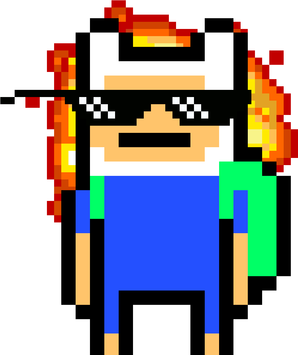 Download Pixilart Finn The - Finn Adventure Time 8 Bit Clipart (997x1189), Png Download