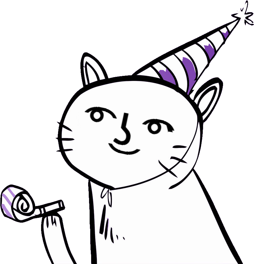 [ Img] - Party Cats Clipart (944x922), Png Download