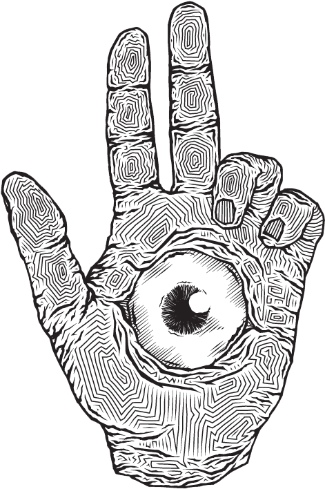 Transparent-grandparents Png Transparent Hand Eyeball - Baphomet Png Clipart (471x708), Png Download