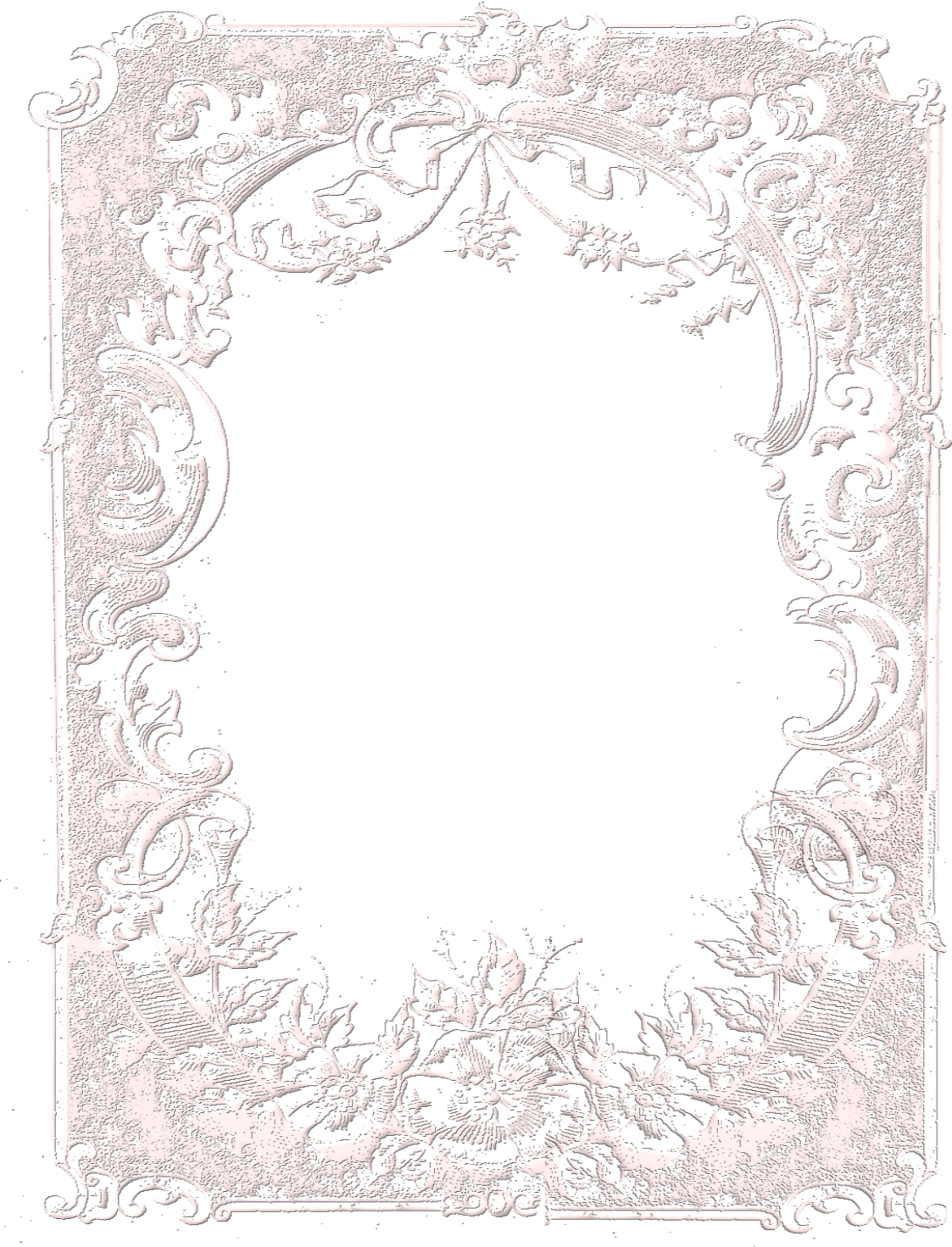 White Lace Frame Png - Black Lace Frame Transparent Background Clipart (1123x1471), Png Download