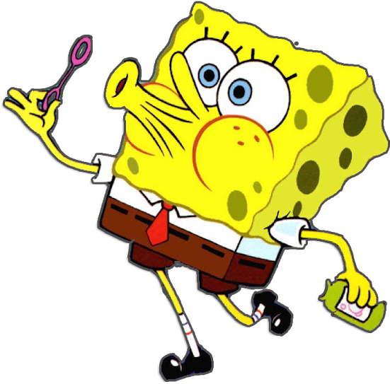 Bob Esponja Juegos De Bob Esponja - Spongebob Squarepants Blowing Bubbles Clipart (623x640), Png Download